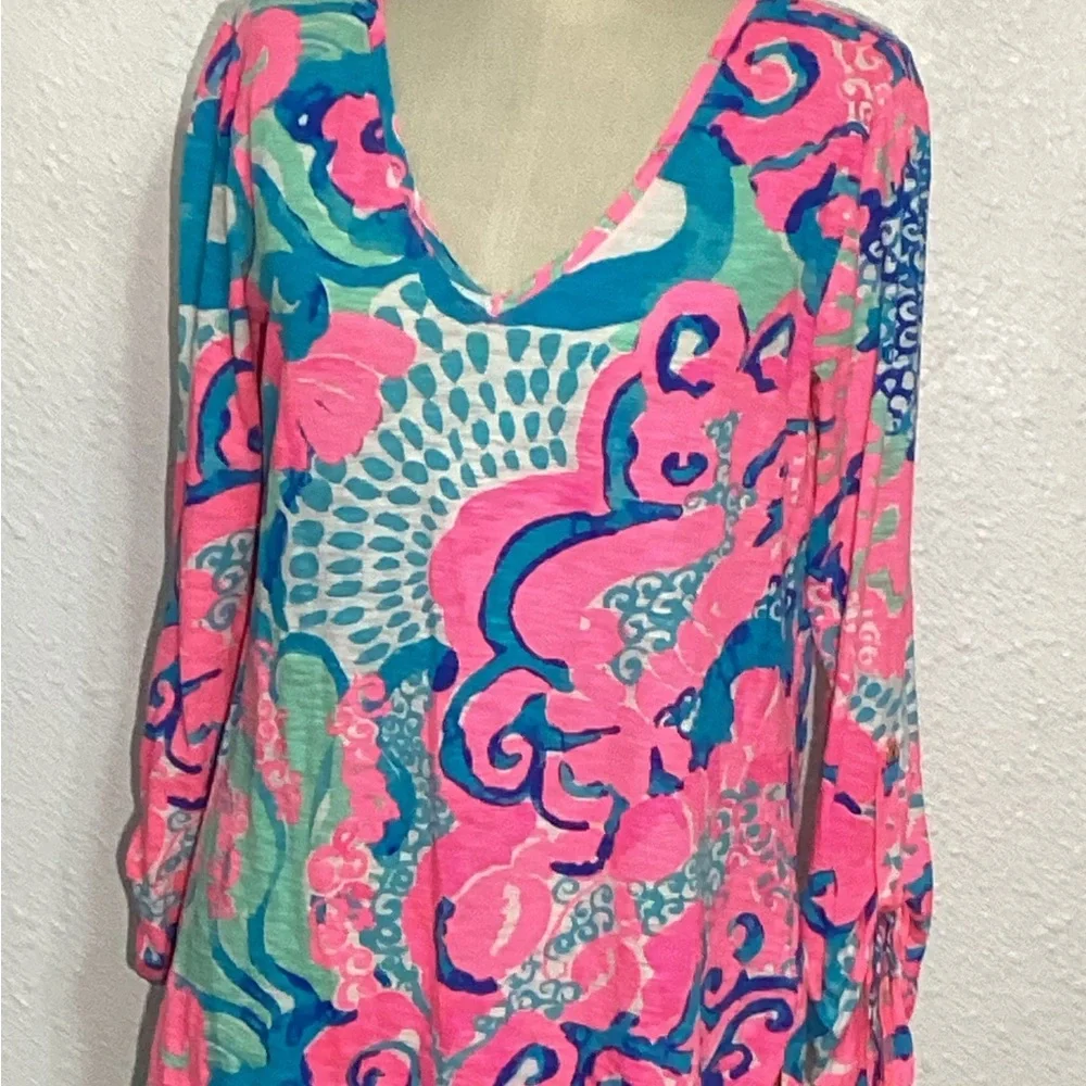 Lilly Pulitzer Jennifer women’s long sleeve Colorful Womens blouse size medium